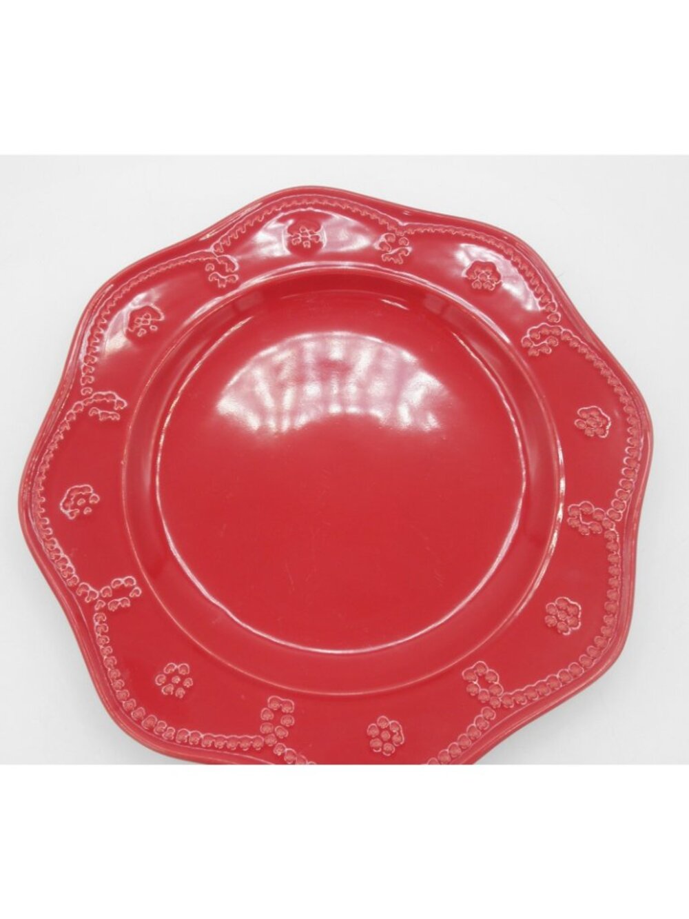 Food Network Fontinella Red Dinner Plate Set of 5 Pattern Code: FOWFONTR - Picture 8 of 10